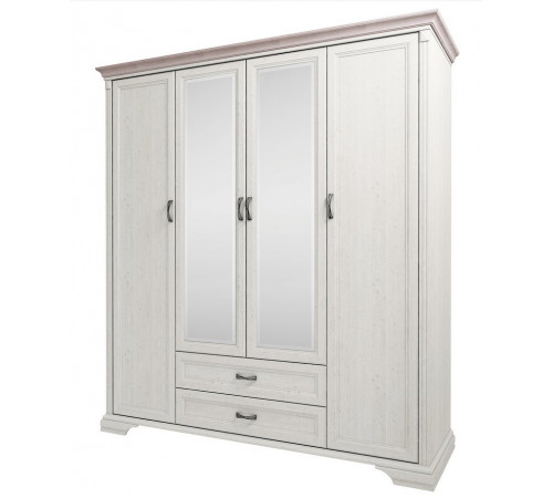 Четырехстворчатый шкаф для одежды с зеркалом Монако 4D2S Четырехстворчатый шкаф для одежды с зеркалом Монако 4D2S