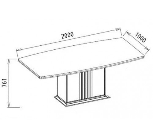 Обеденный стол с тумбой Gravita (Гравита) GRAV-14T слоновая кость
