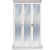 Шкаф 3-х дверный зеркальный Неаполь Ясень анкор светлый (патина "серебро") Шкаф 3-х дверный зеркальный Неаполь Ясень анкор светлый (патина "серебро")