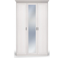 Шкаф 3-х дверный с глухой и зеркальной дверью Неаполь Ясень анкор светлый (патина "серебро") Шкаф 3-х дверный с глухой и зеркальной дверью Неаполь Ясень анкор светлый (патина "серебро")