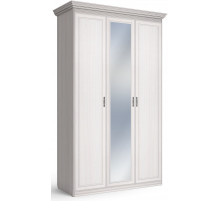 Шкаф 3-х дверный с глухой и зеркальной дверью Неаполь Ясень анкор светлый (патина "серебро") Шкаф 3-х дверный с глухой и зеркальной дверью Неаполь Ясень анкор светлый (патина "серебро")