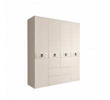 Четырехстворчатый шкаф для одежды с ящиками Богемия Фарфале (Bogemia Farfalle) БМШ2/41 (Fа)