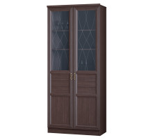 Шкаф витрина в гостиную Лира 39 темный