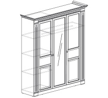 Трехдверный шкаф для одежды Лючия 180 темный Трехдверный шкаф для одежды Лючия 180 темный
