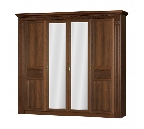 Шкаф четырехдверный с зеркалами Лючия 203 темный Шкаф четырехдверный с зеркалами Лючия 203 темный